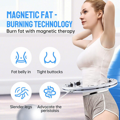 Revolutionize Your Fitness Routine with Our 2-in-1 Weighted Smart Hoola Hoop - 16 Detachable Knots for Ultimate Weight Loss & Massage (Blue)