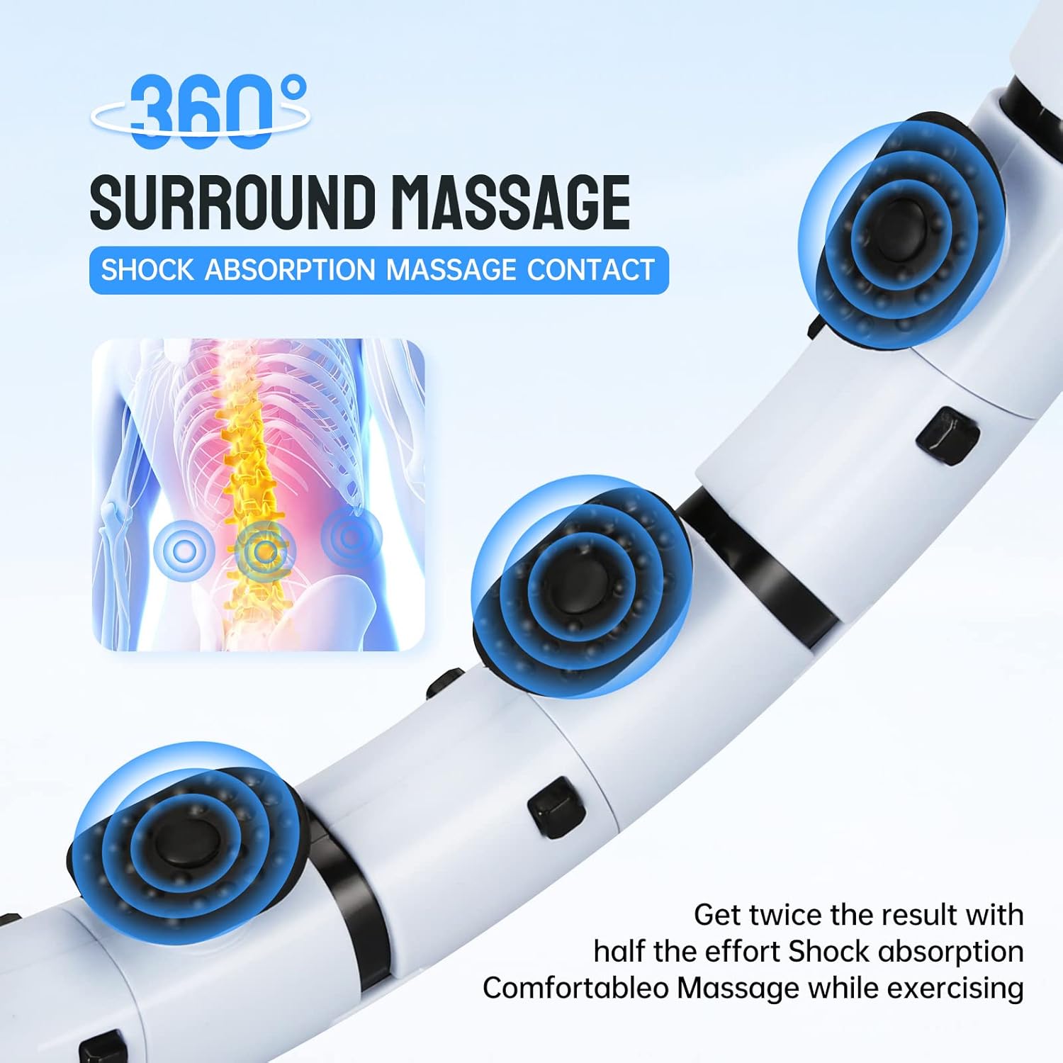 Revolutionize Your Fitness Routine with Our 2-in-1 Weighted Smart Hoola Hoop - 16 Detachable Knots for Ultimate Weight Loss & Massage (Blue)