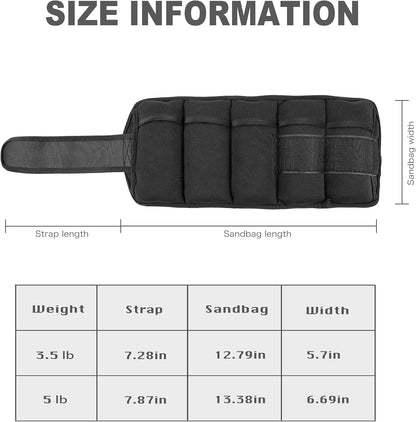 DNC Adjustable Ankle Weights - 1 Pair (7 lbs & 10 lbs) for Ultimate Strength Training - Versatile Removable Weights for Gym, Workout & Fitness for Men & Women