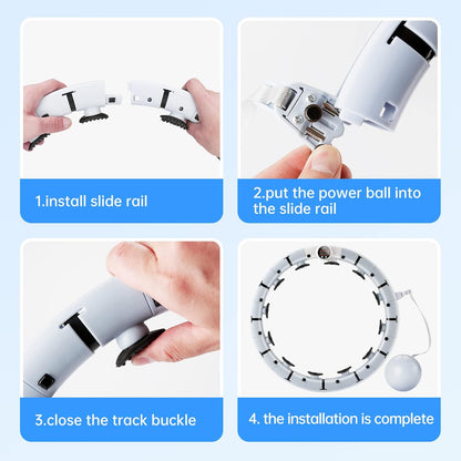 Revolutionize Your Fitness Routine with Our 2-in-1 Weighted Smart Hoola Hoop - 16 Detachable Knots for Ultimate Weight Loss & Massage (Blue)