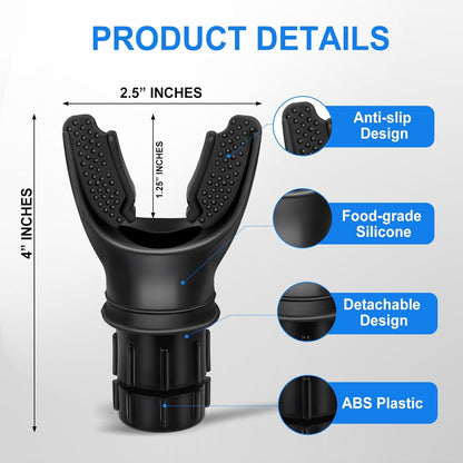 Boost Your Lung Capacity Anywhere: Portable 3-Piece Breathing Trainer with Adjustable Resistance (Black/Grey/White)