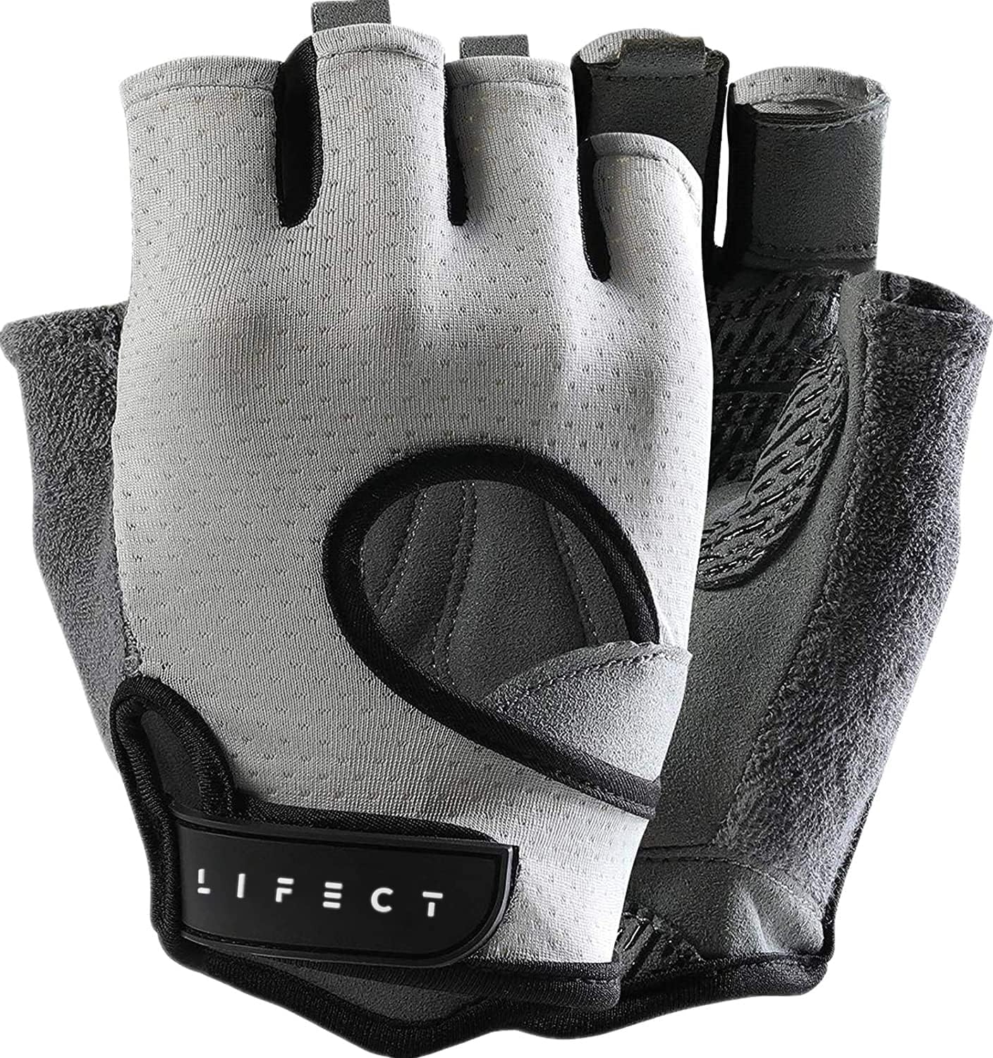 LIFECT Freedom Workout Gloves - Premium Fingerless Weight Lifting Gloves for Powerlifting & Gym Training - Unisex Design for All Fitness Enthusiasts