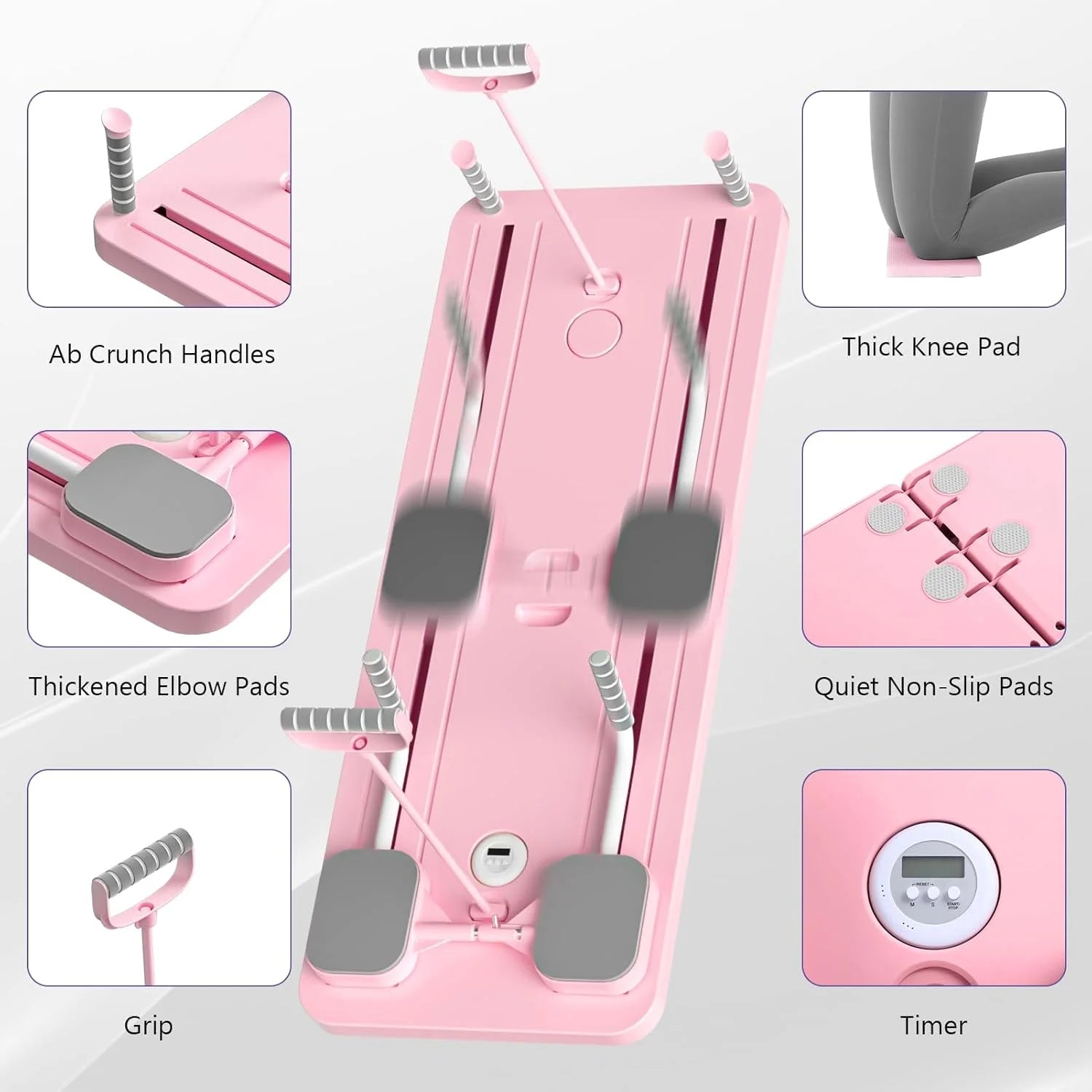 2024 Multi-Purpose Pink Reformer Board Set - 5 in 1 Foldable Sliding Board for Home Use
